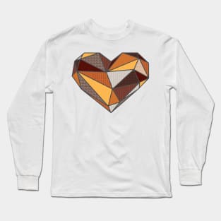 Patterned Heart Long Sleeve T-Shirt